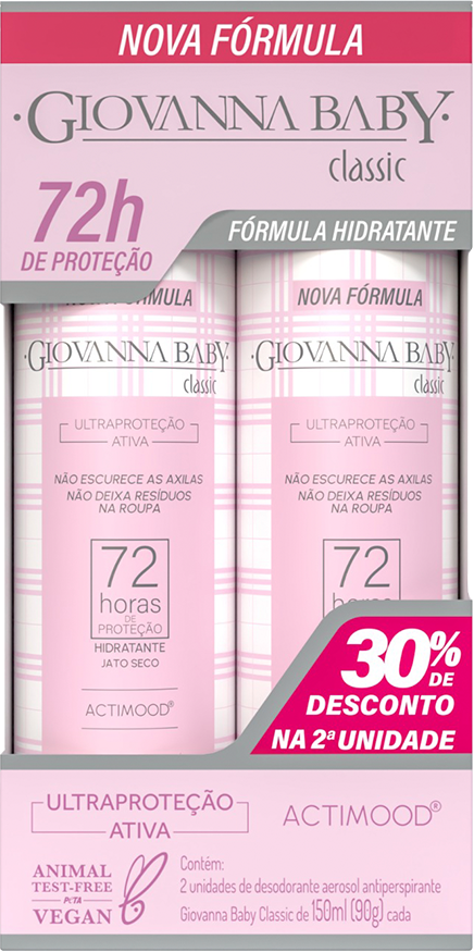 Desodorante Aerossol Giovanna Baby Rosa 2un 150ml