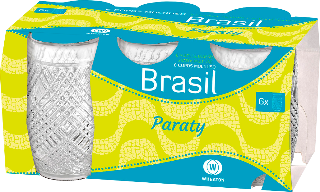 Jogo Copo De Vidro Wheaton Multiuso Paraty 330ml