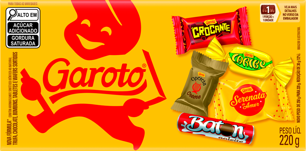 Bombom Garoto Caixa Amarela 220g