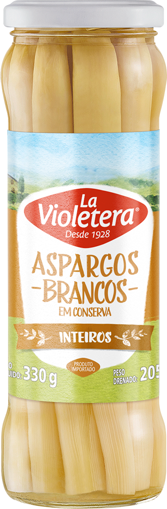 Aspargo La Violetera Inteiro Vidro 205g