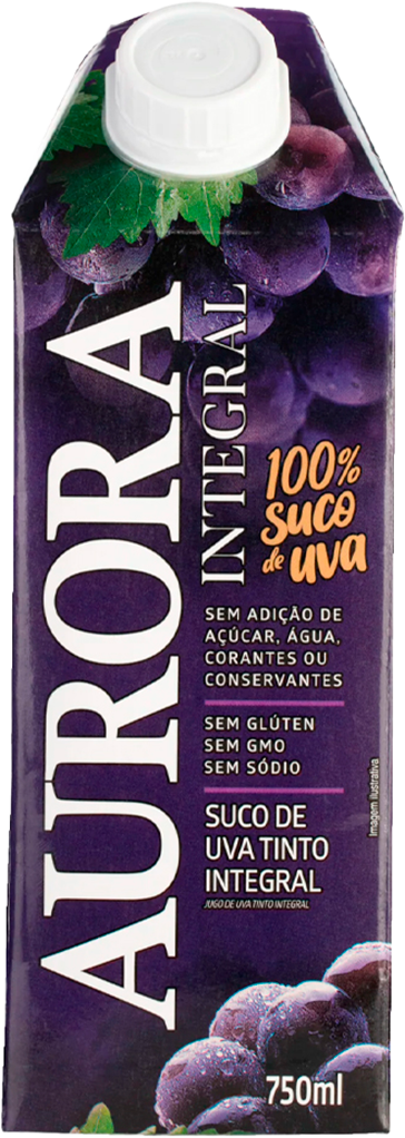 Suco Aurora Integral Uva Tinto Tp 750ml