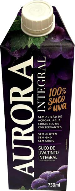 Suco Aurora Integral Uva Tinto Tp 750ml