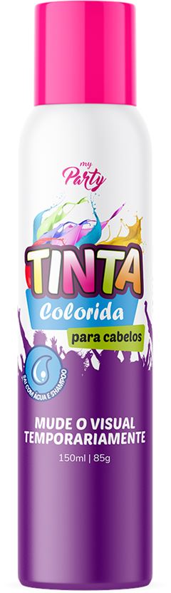 Tinta Spray Para Cabelo My Party Rosa Neon 150ml