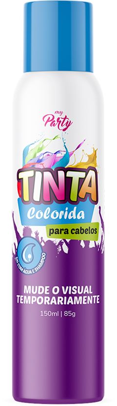 Tinta Spray Para Cabelo My Party Azul Neon 150ml
