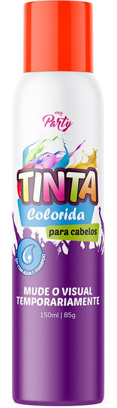 Tinta Spray Para Cabelo My Party Vermelha Neon 150ml