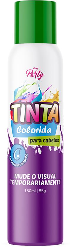 Tinta Spray Para Cabelo My Party Verde 150ml