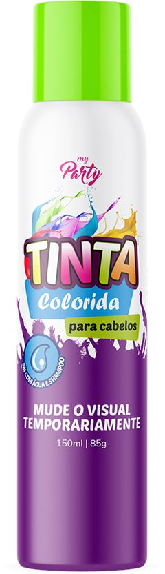 Tinta Spray Para Cabelo My Party Verde Neon 150ml