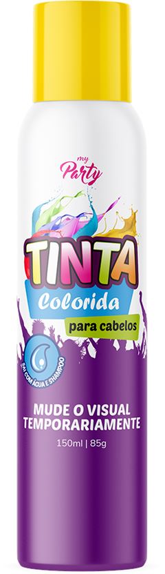 Tinta Spray Para Cabelo My Party Amarelo 150ml