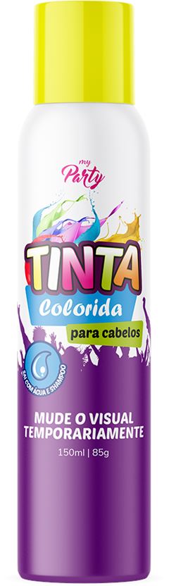 Tinta Spray Para Cabelo My Party Amarelo Neon 150ml