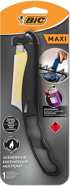 Acendedor Bic Maxi Multiuso Handy Com Isqueiro