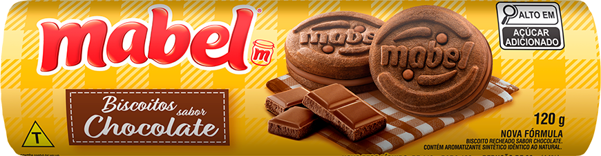 Biscoito Mabel Recheado Chocolate 120g