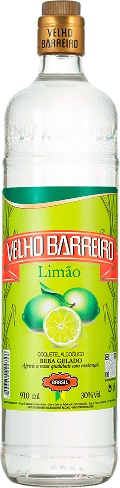 Aguardente Velho Barreiro Limao 910ml