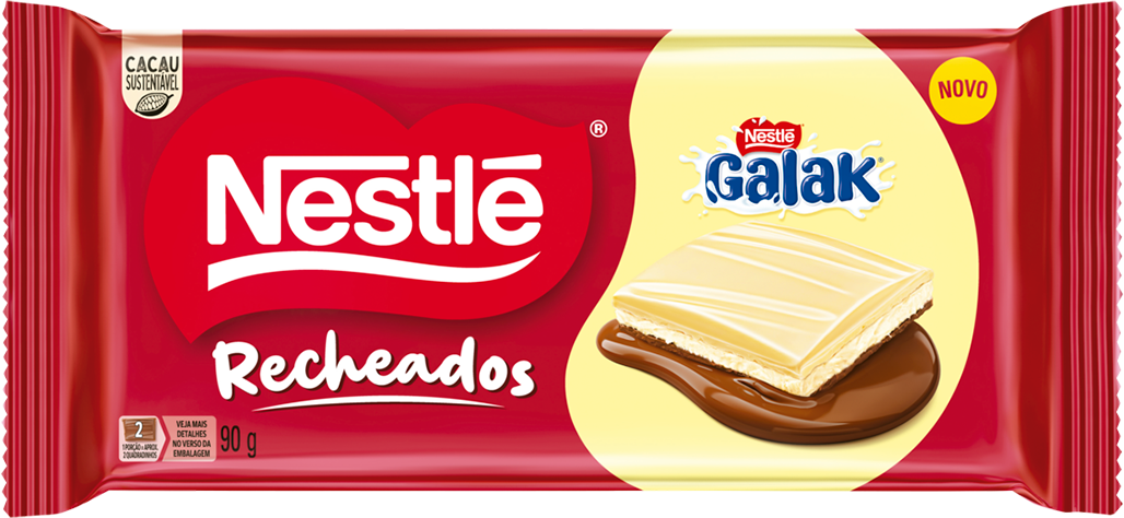 Chocolate Nestle Galak Branco Recheado 90g