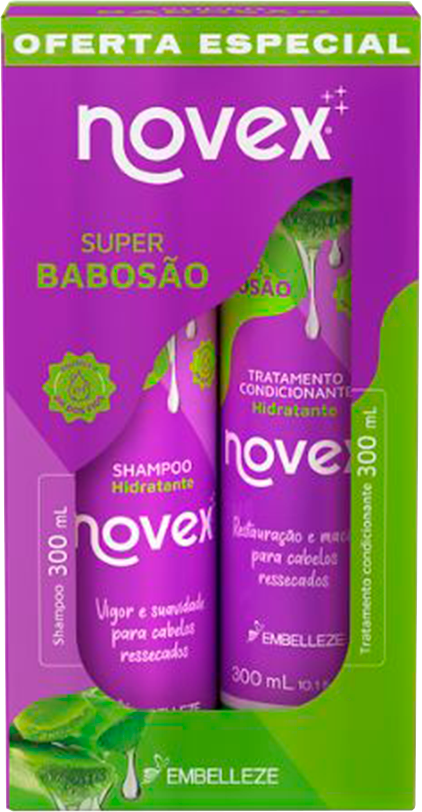 Kit Novex Super Babosao Shampoo + Condicionador 300ml