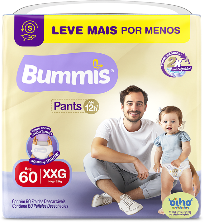 Fralda Bummis Pants Giga Xxg 60un