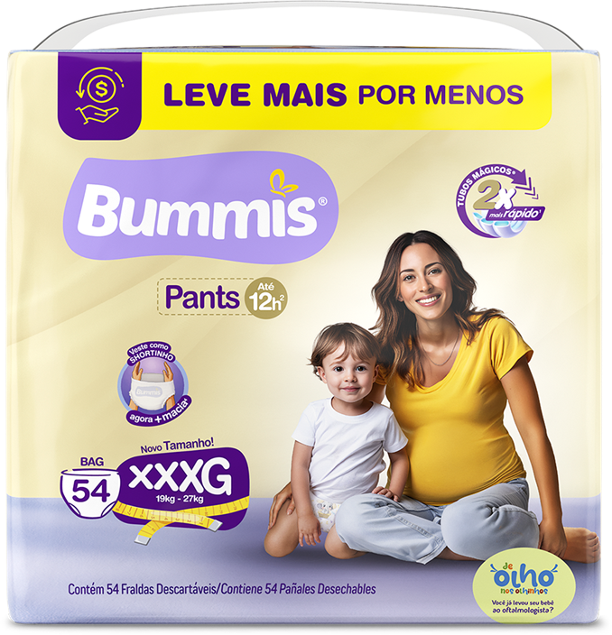 Fralda Bummis Pants Giga Xxxg 54un