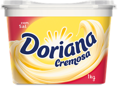 Margarina Doriana Cremosa Com Sal 77% Lipidios 1kg
