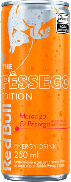 Energetico Red Bull Morango E Pessego 250ml