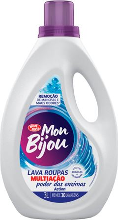 Sabao Liquido Mon Bijou Action Azul 3l