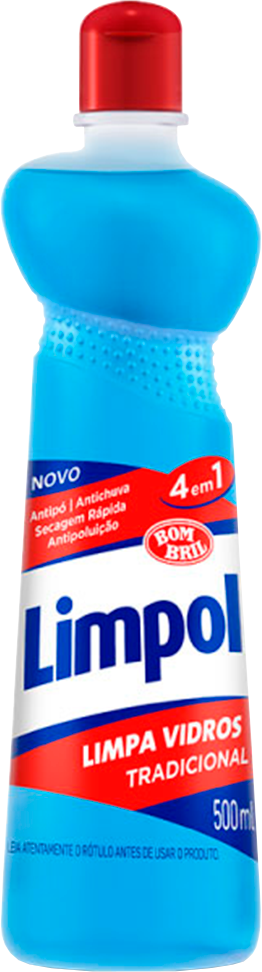 Limpador Vidros Limpol Tradicional 500ml