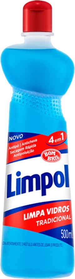 Limpador Vidros Limpol Tradicional 500ml