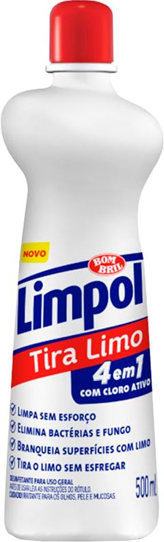 Limpador Tira Limo Limpol 4 Em 1 Cloro 500ml