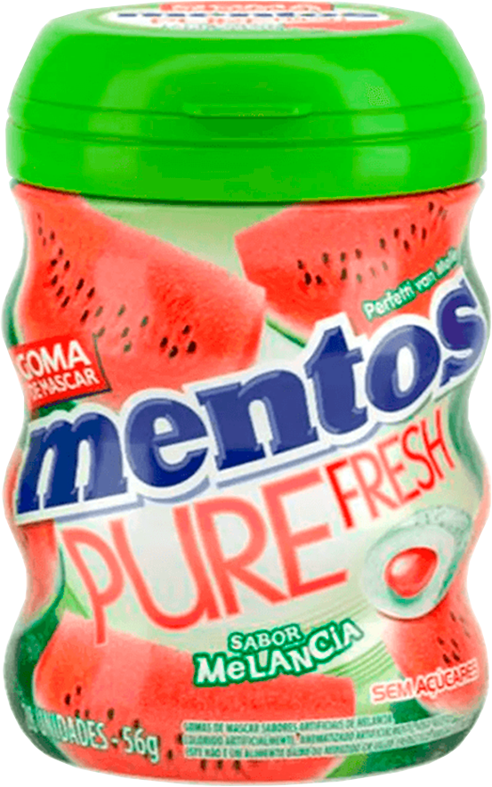 Chicle Mentos Pure Fresh Pote Melancia 56g