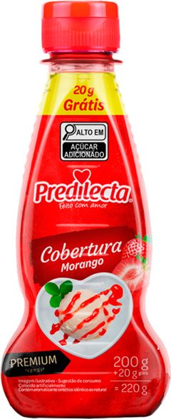 Cobertura Para Sorvete Predilecta Morango 200g