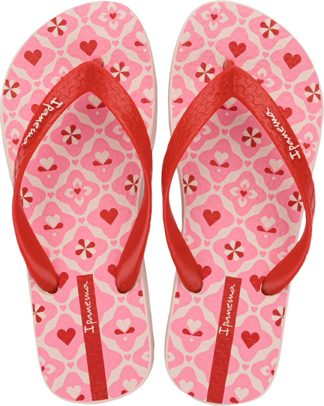 Sandalia Ipanema Happy Fem Adulto Rosa/Vermelho