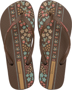 Sandalia Ipanema Oasis Fem Adulto Marrom/Glitter/Rosa