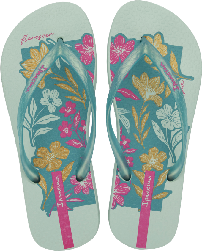 Sandalia Ipanema Oasis Fem Adulto Verde/Perolado/Rosa