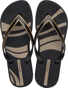 Sandalia Ipanema Anatomica Linea Fem Adulto Preto/Preto/Bege