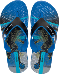 Sandalia Ipanema Deck City Masc Infantil Azul/Preto