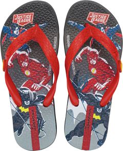 Sandalia Ipanema Liga Justica Masc Infantil Preto/Vermelho