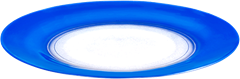 Prato De Vidro Raso Wheaton Confetti Azul Marinho