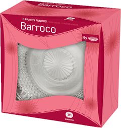 Prato De Vidro Fundo Wheaton Barroco 6pcs