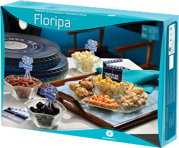 Jogo Tigela E Petisqueira De Vidro Wheaton Floripa