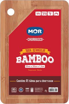 Tabua Bambu Mor Retangular 30x20cm