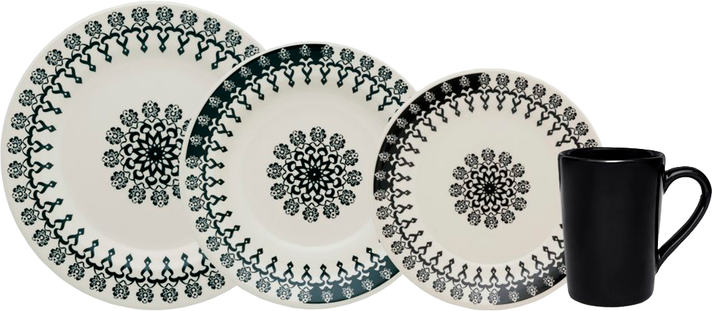 Aparelho De Jantar Ceramica Oxford Folk 16pcs
