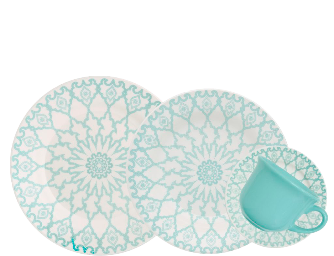 Aparelho De Jantar Ceramica Oxford Mandala 16pcs