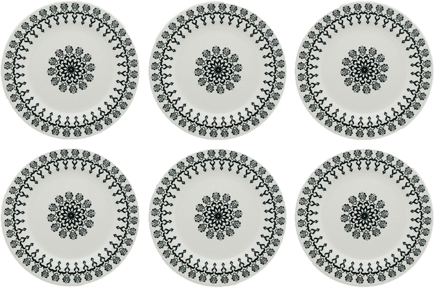 Prato Ceramica Fundo Oxford Folk 21,5cm