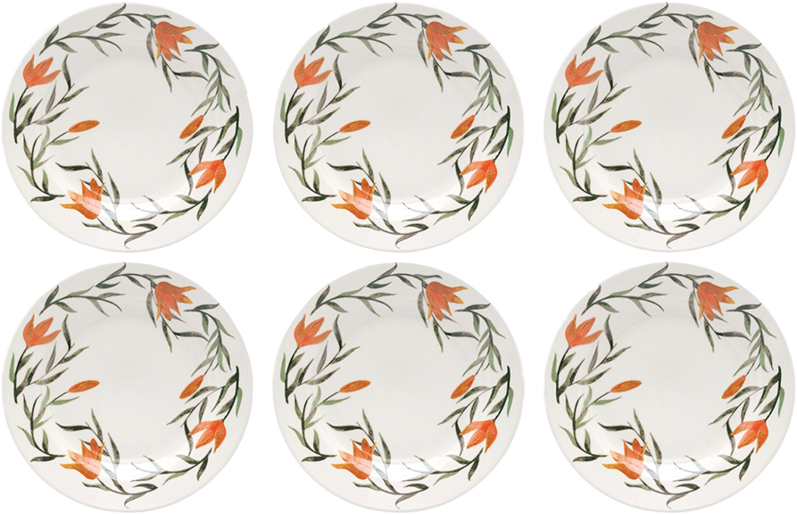 Prato Ceramica Raso Oxford Biona Lirios 24cm