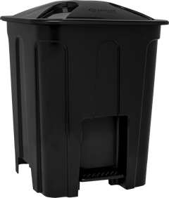 Lixeira Plastica Jaguar Com Pedal Preta 15l