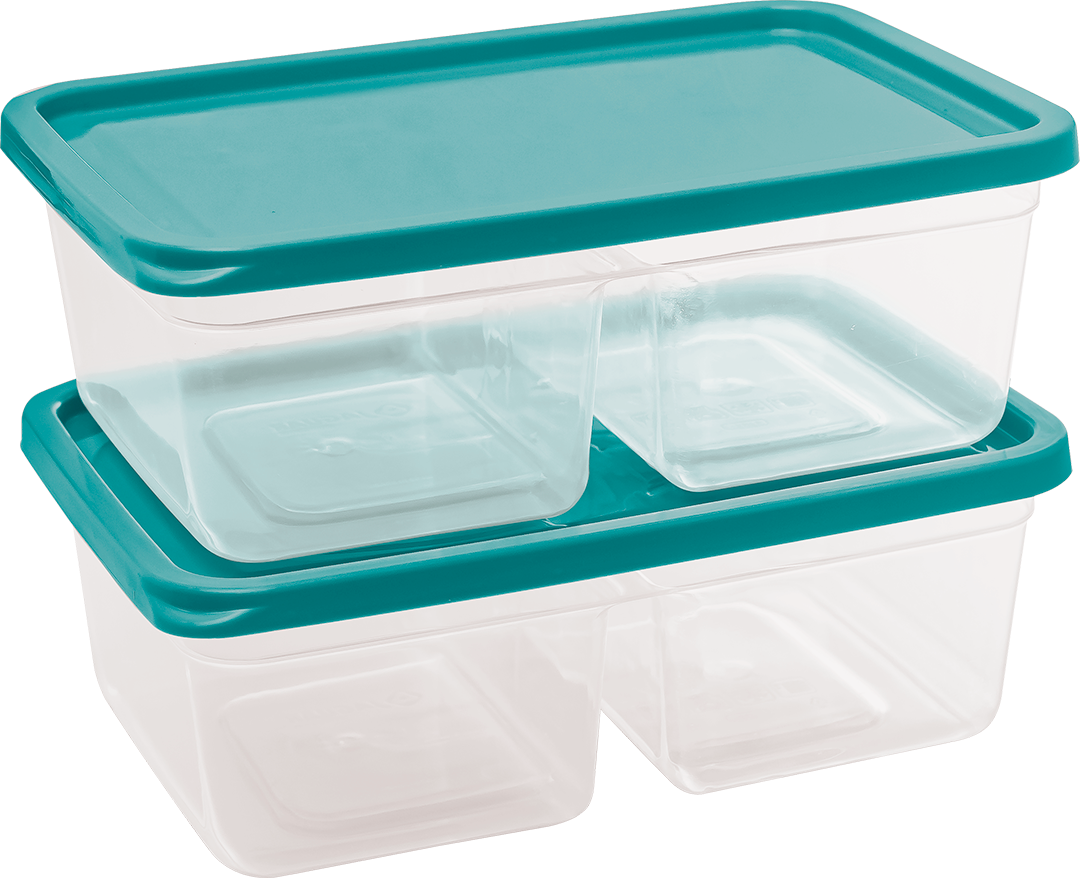 Pote Plastico Jaguar 2 Divisorias Sortido 1,1l 2un