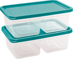 Pote Plastico Jaguar 2 Divisorias Sortido 1,1l 2un