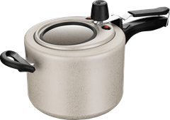 Panela Pressao Antiaderente Mta Vanilla Com Visor 4,5l