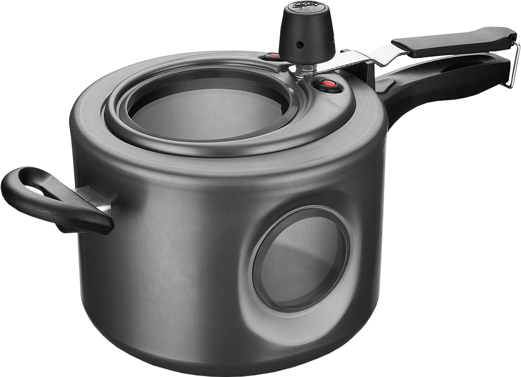 Panela Pressao Antiaderente Mta Grafite Visor Lateral 4,5l