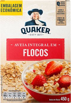 Aveia Quaker Flocos Regular 450g