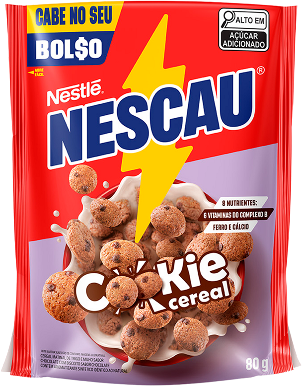 Alimento Matinal Nestle Nescau Cookie 80g