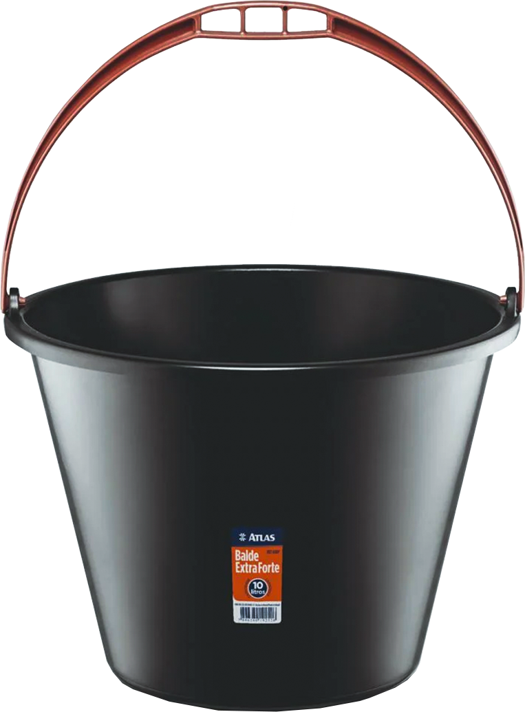 Balde Plastico Pedreiro Atlas Extra Forte Pedreiro 10l